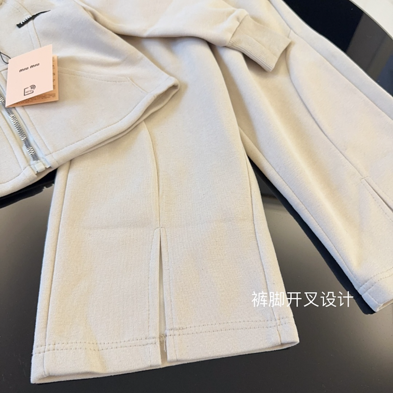 TMUC1 Spring and Autumn New Girls' Pure Cotton Set Hooded Long Sleeve+Pants Clothing