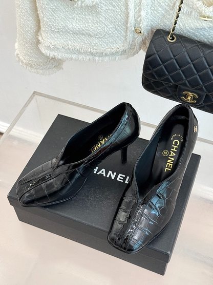ZLCS5 High heels 6.5CM Size 35-41 Women Letaher shoes with box