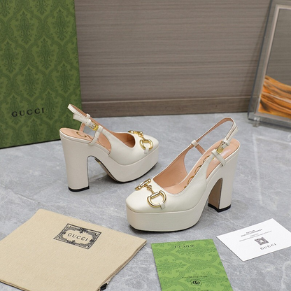 JHGS14 Slipper 12CM Heel Size 35-42 Lether Shoes with box