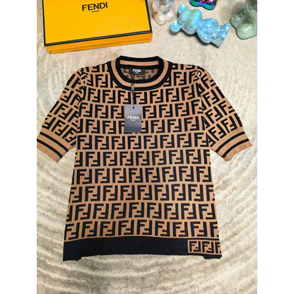 FDC18 New women's summer T-shirt knitted ice silk fabric clothes