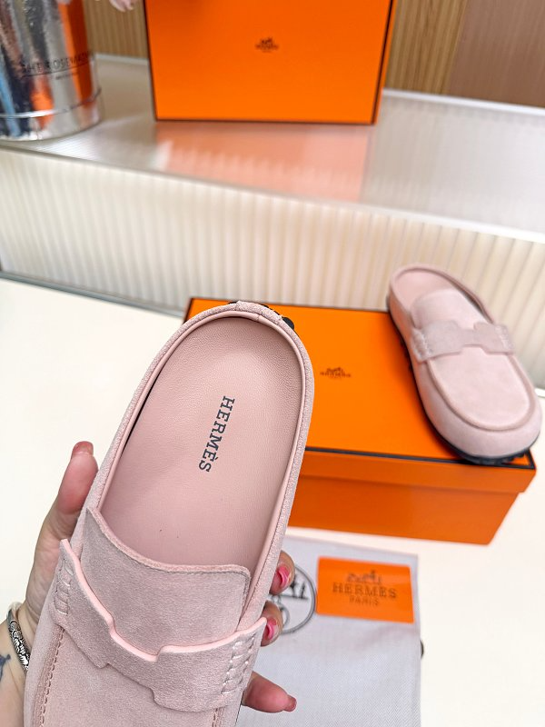 OHS2 Women slipper Leather Sole Shoes 35-41 with box