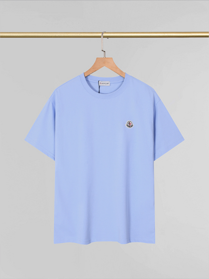 MOC040 New men's and women's summer T-shirt double yarn pure cotton fabric short sleeved top clothing
