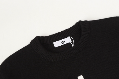 ALOC1 New autumn and winter men's and women's trendy brand new sweater jacquard letter clothing