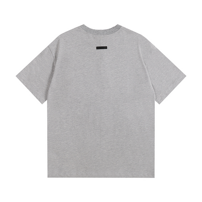 FGC12 New men's and women's summer short sleeved T-shirt double yarn cotton top loose fit  clothing