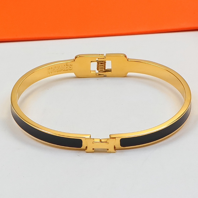 HB58 Narrow Edition H Letter Titanium Steel Bracelet for women jewelry