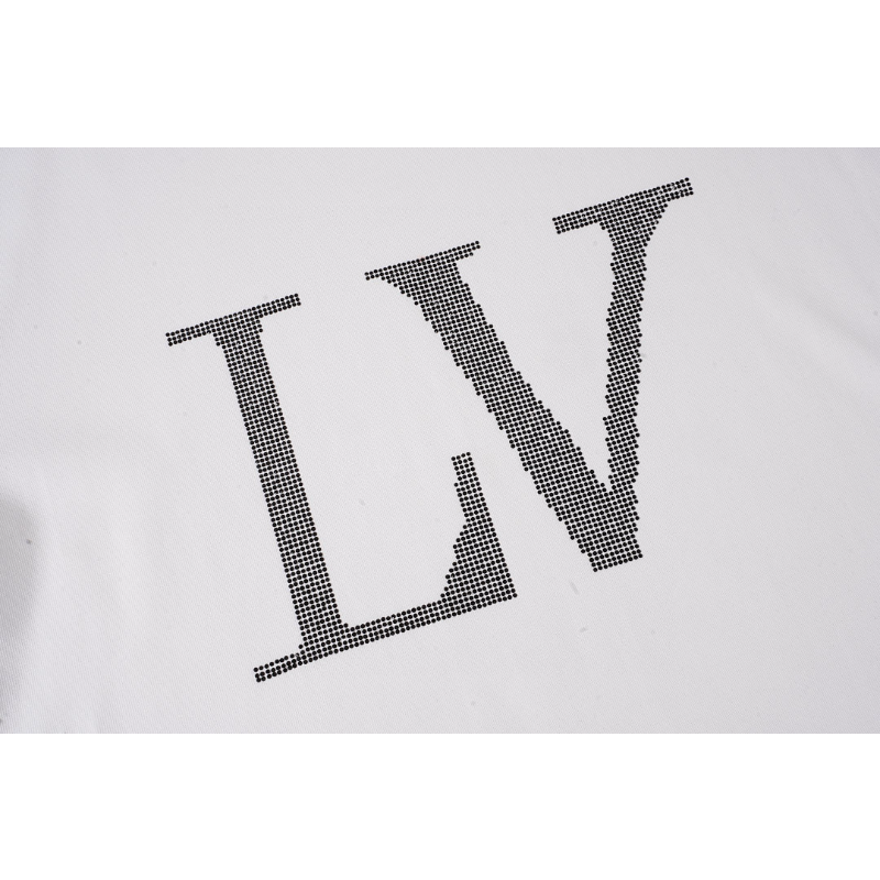 LVC055 High quality men's and women's pure cotton summer short sleeved T-shirt with diamond inlay clothing