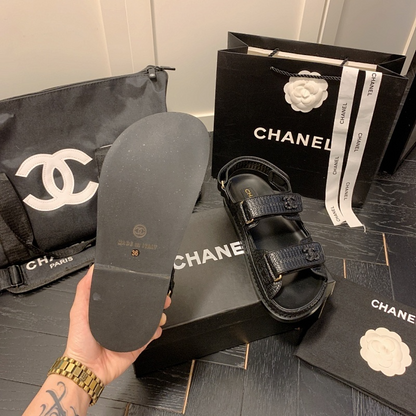 MCS57 Synthetic Leather slippers 35-41 Shoes With box