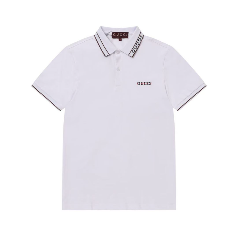 GUC030 New Summer Men's Polo Top with High Quality Beaded Pulling Frame Cotton Fabric Clothing
