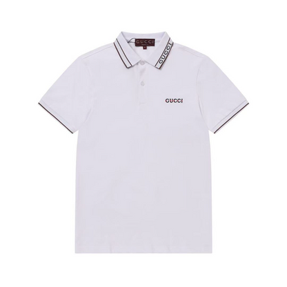 GUC030 New Summer Men's Polo Top with High Quality Beaded Pulling Frame Cotton Fabric Clothing