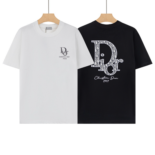 DIC40 New men's and women's summer pure cotton short sleeved top clothing