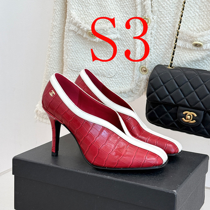 ZLCS5 High heels 6.5CM Size 35-41 Women Letaher shoes with box