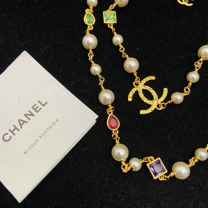 CHN117  Women's Early Spring Series Colorful Sweater Chain+Necklace Jewelry