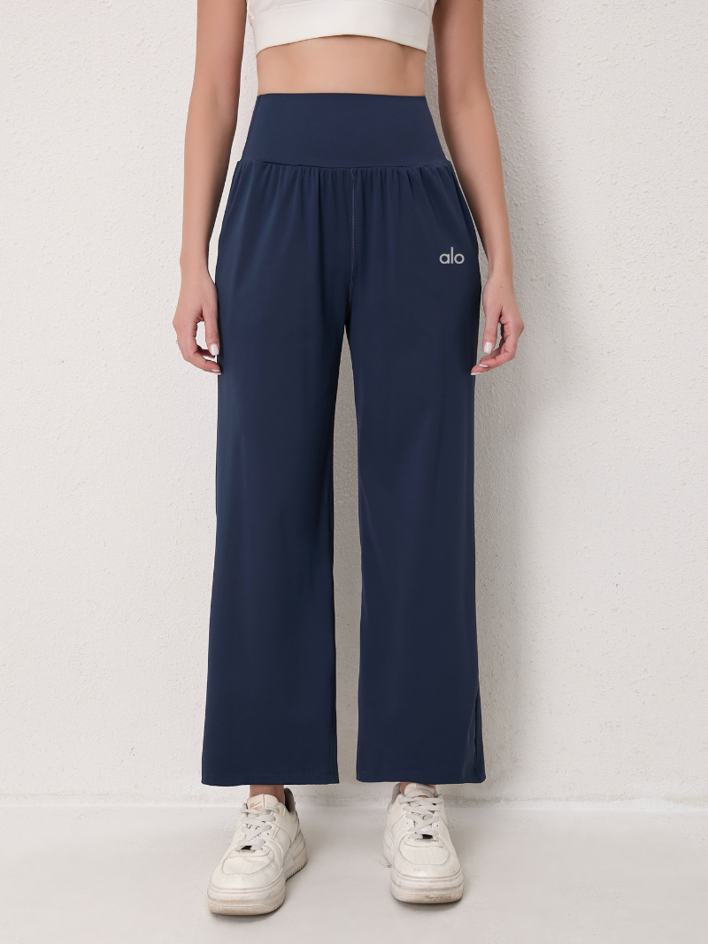 zalo3121  Women's loose yoga pants, super elastic straight leg pants, wide leg pants, clothing