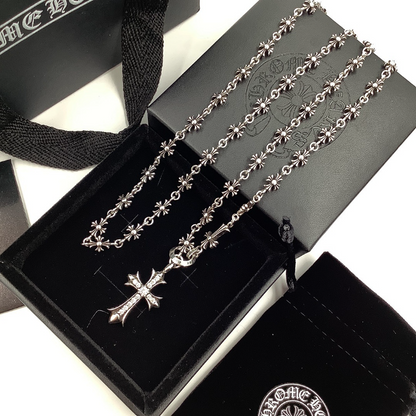 CHSN5 Classic men's and women's diamond studded cross necklace jewelry