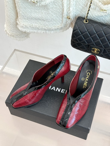 ZLCS5 High heels 6.5CM Size 35-41 Women Letaher shoes with box