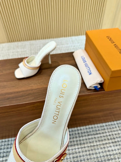 SHLS19 Women slipper 5.5CM 9.5CM high heels Shoes 35-43 with box