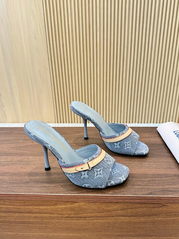 SHLS19 Women slipper 5.5CM 9.5CM high heels Shoes 35-43 with box