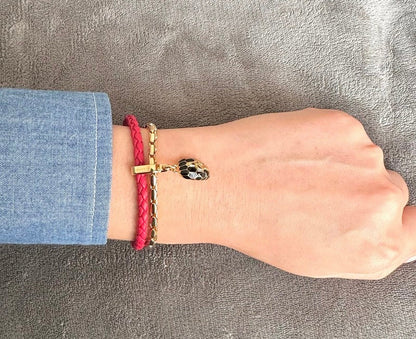 BVB41 Serpenti Forever series leather snake head bracelet jewelry for women