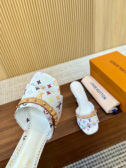 SHLS19 Women slipper 5.5CM 9.5CM high heels Shoes 35-43 with box