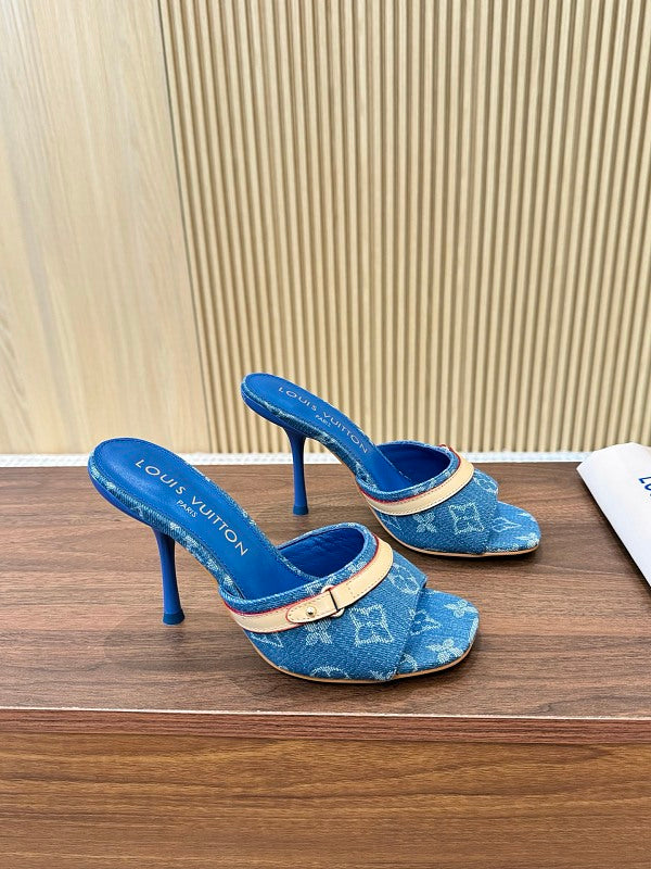 SHLS19 Women slipper 5.5CM 9.5CM high heels Shoes 35-43 with box