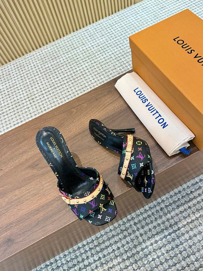 SHLS19 Women slipper 5.5CM 9.5CM high heels Shoes 35-43 with box