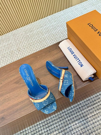 SHLS19 Women slipper 5.5CM 9.5CM high heels Shoes 35-43 with box