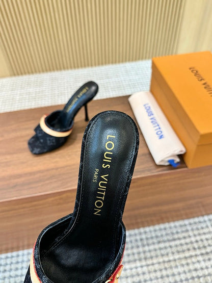 SHLS19 Women slipper 5.5CM 9.5CM high heels Shoes 35-43 with box