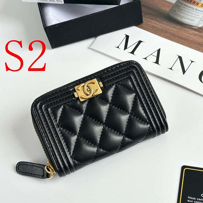 LCP74 Card bag 11-7.5CM Leather Wallet with box