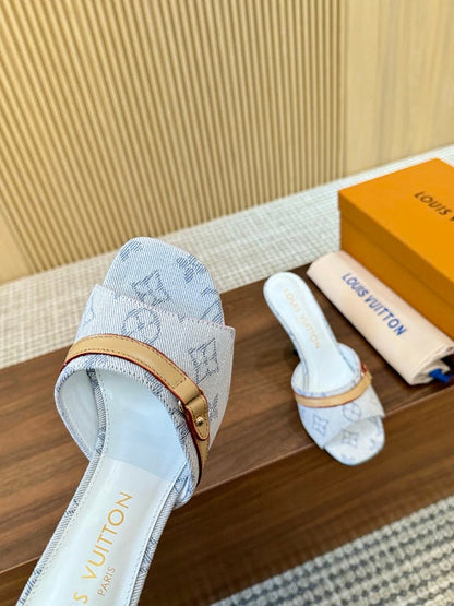 SHLS19 Women slipper 5.5CM 9.5CM high heels Shoes 35-43 with box