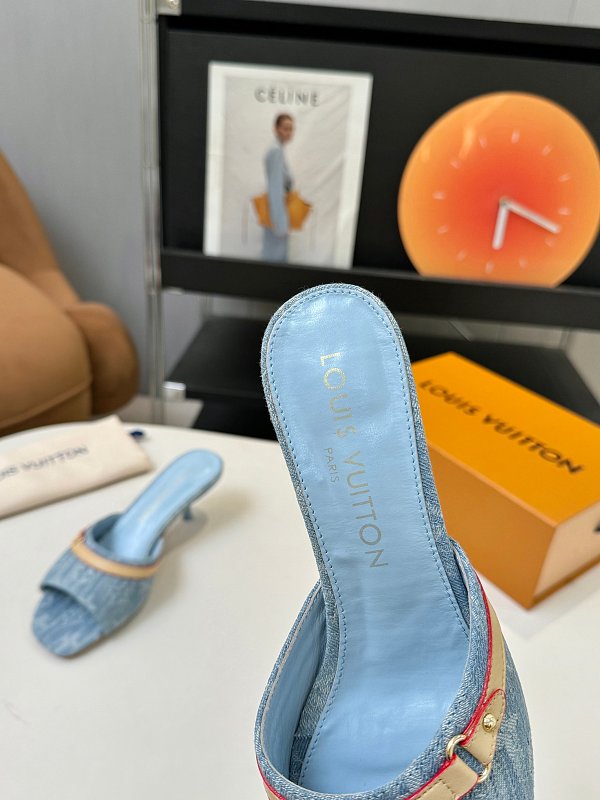 SHLS19 Women slipper 5.5CM 9.5CM high heels Shoes 35-43 with box