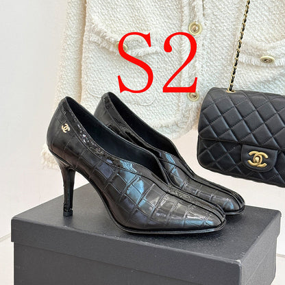 ZLCS5 High heels 6.5CM Size 35-41 Women Letaher shoes with box